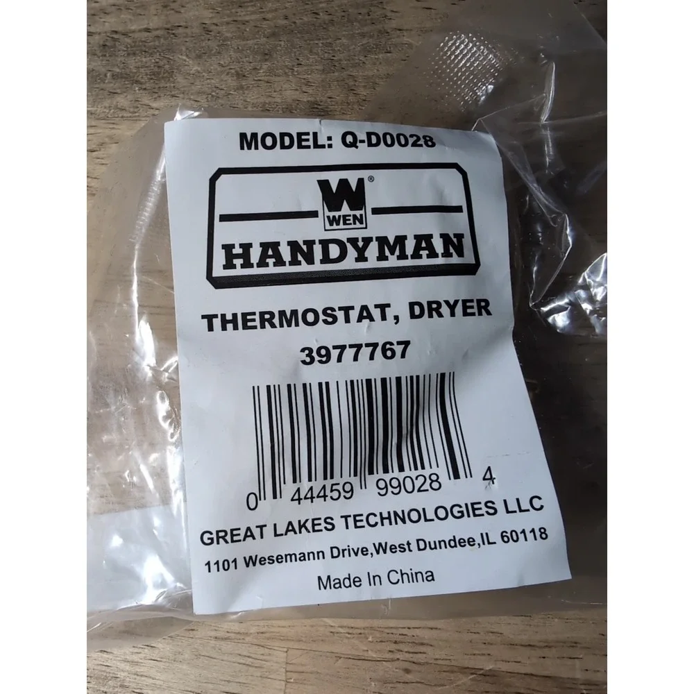 WEN Handyman Q-D0028 Dryer‎ Thermostat (part 3977767)